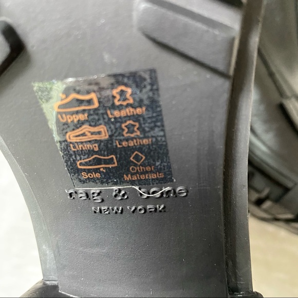 rag & bone Shiloh high zip black boot SIZE 10 - Picture 7 of 9